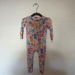 Posh Peanut Pink and Blue Kids One Piece Footie